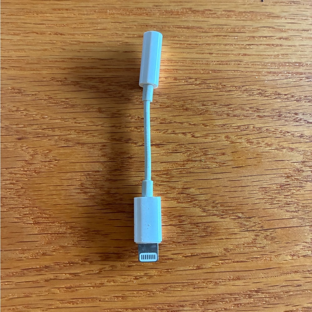 White Audio Adapter for Cell Phones